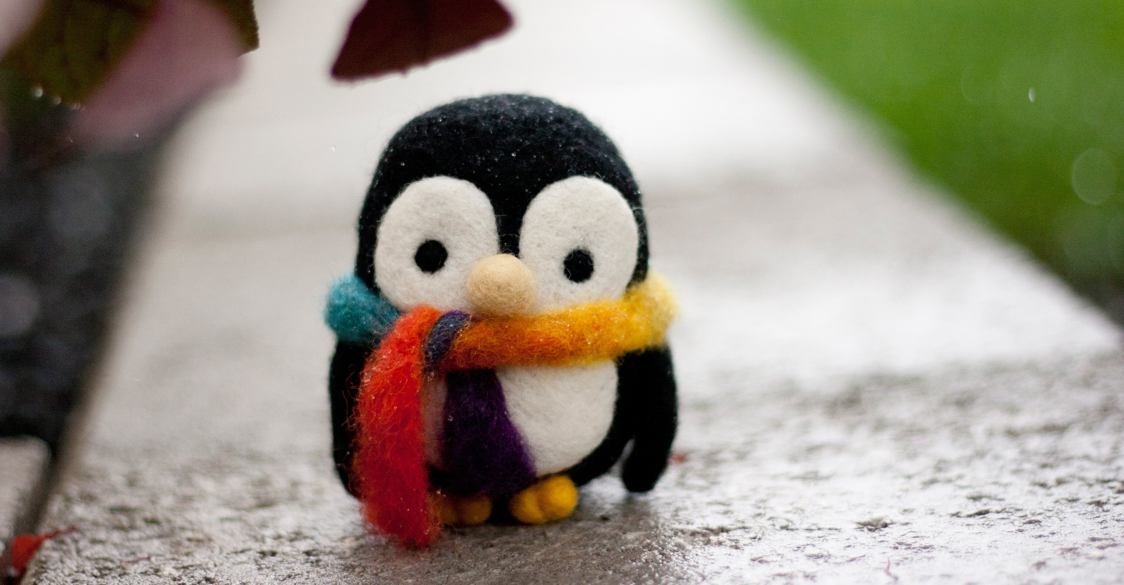 Patrick_Penguin_Felted_Scarf_Miloandben