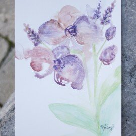 MiloandBen_Watercolor_Painting_Orchids